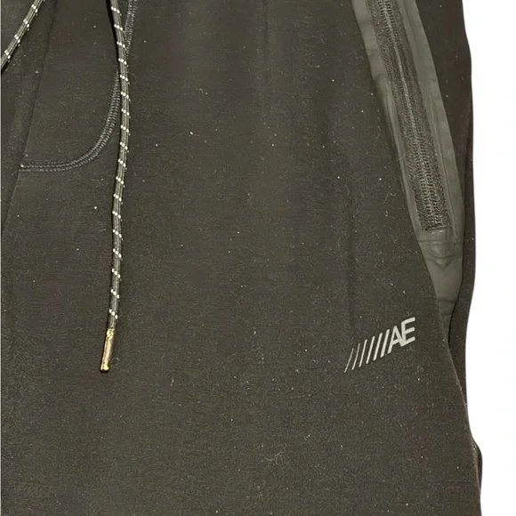 American Eagle Jogger Sweatpants Men’s M Black Zip Pockets Athletic - Picture 9 of 10